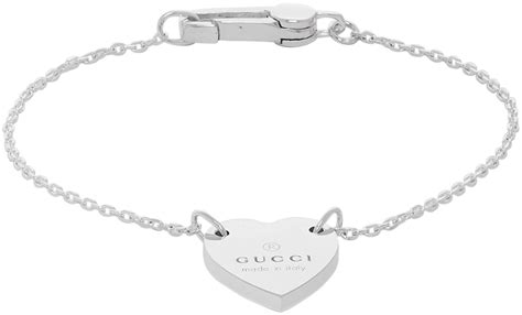 gucci heart ball bracelet|Gucci trademark heart silver bracelet.